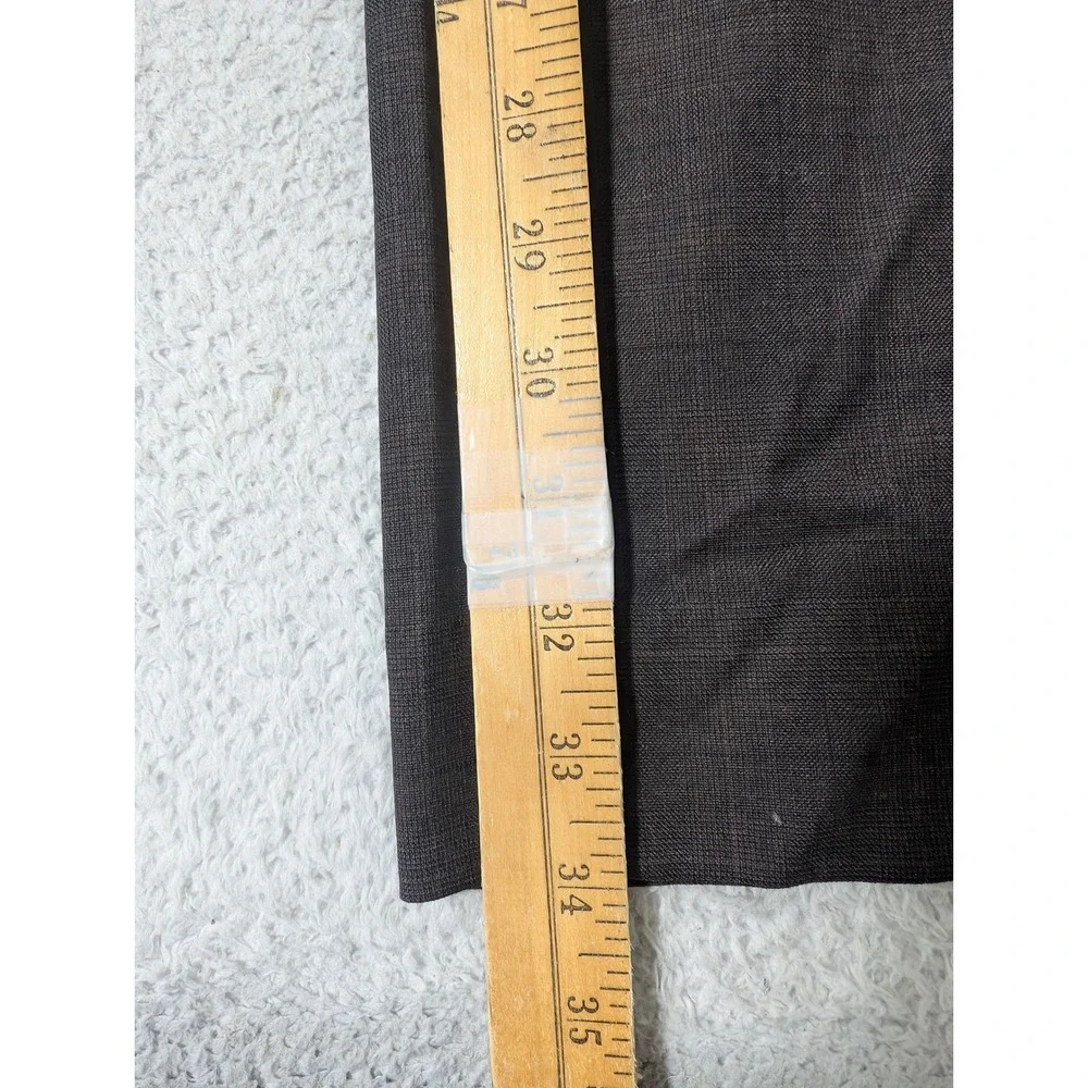 Banana Republic Mens 34x34 Classic Fit Wool stretch Brown Glen Check Dress Pants